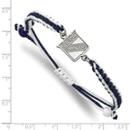 LogoArt Stainless Steel NHL NY Rangers Adjustable Cord Bracelet