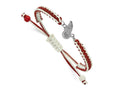 LogoArt Stainless Steel NHL Detroit Red Wings Adjustable Cord Bracelet