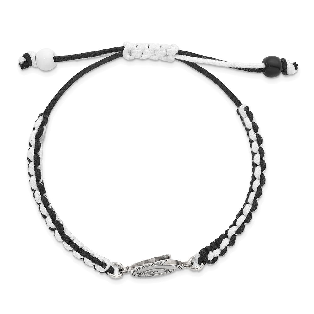 LogoArt Stainless Steel NHL Ottawa Senators Adjustable Cord Bracelet