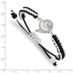 LogoArt Stainless Steel NHL Ottawa Senators Adjustable Cord Bracelet