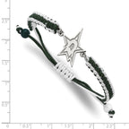 LogoArt Stainless Steel NHL Dallas Stars Adjustable Cord Bracelet