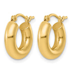 FJC Finejewelers 14 kt Yellow Gold Polished x 15mm Tube Hoop Earrings 15 mm x 4 mm