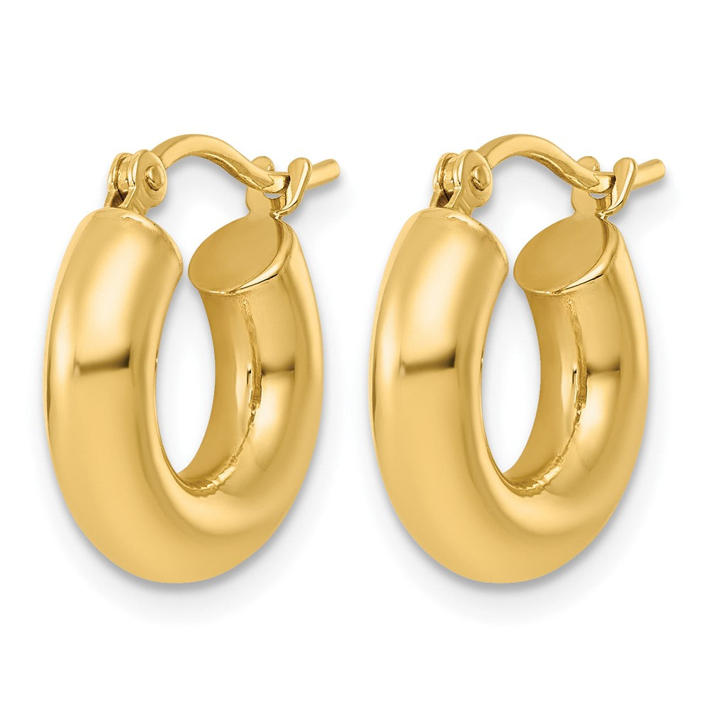 FJC Finejewelers 14 kt Yellow Gold Polished x 15mm Tube Hoop Earrings 15 mm x 4 mm