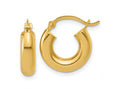 FJC Finejewelers 14 kt Yellow Gold Polished x 15mm Tube Hoop Earrings 15 mm x 4 mm