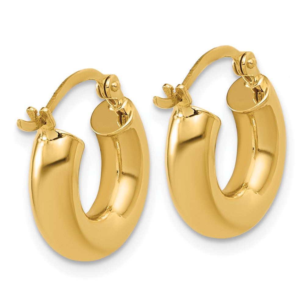 FJC Finejewelers 14 kt Yellow Gold Hoop Polished x 15mm Lightweight Tube Earrings 15 mm x 4 mm