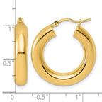 FJC Finejewelers 14 kt Yellow Gold Polished x 2 Tube Hoop Earrings 25 x 5 mm