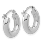 FJC Finejewelers 14 kt White Gold Hoop Polished x 17mm Lightweight Tube Earrings 17 mm x 4 mm
