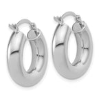 FJC Finejewelers 14 kt White Gold Polished x 20mm Lightweight Hoop Earrings 20 mm x 5 mm