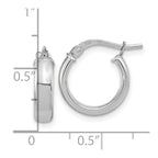 FJC Finejewelers 14 kt White Gold Hoops Polished 2.9mm Hoop Earrings