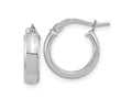 FJC Finejewelers 14 kt White Gold Hoops Polished 2.9mm Hoop Earrings