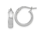 FJC Finejewelers 14 kt White Gold Hoops Polished 2.9mm Hoop Earrings