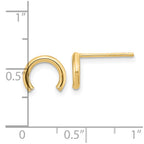 FJC Finejewelers 14 kt Yellow Gold Button Polished U Shape Tube Post Earrings 8 x 9 mm