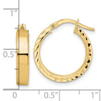 FJC Finejewelers 14 kt Yellow Gold Polished Hoop Earrings 18 x 18 mm