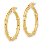 FJC Finejewelers 14 kt Yellow Gold Polished and Fancy Hoop Earrings 25 x 24 mm