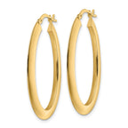 FJC Finejewelers 14 kt Yellow Gold Polished Oval Hoop Earrings 38 x 23 mm