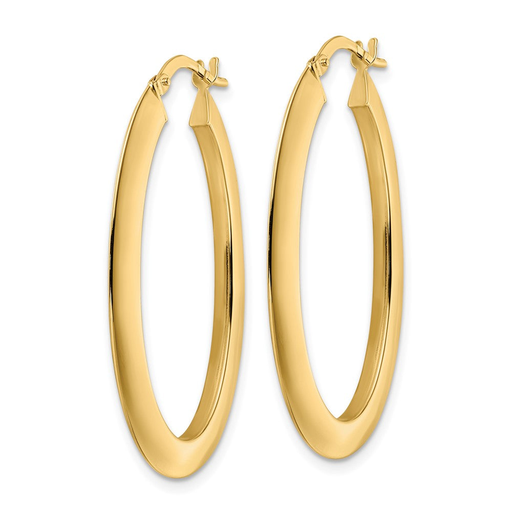 FJC Finejewelers 14 kt Yellow Gold Polished Oval Hoop Earrings 38 x 23 mm