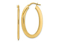 FJC Finejewelers 14 kt Yellow Gold Polished Oval Hoop Earrings 38 x 23 mm
