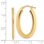 FJC Finejewelers 14 kt Yellow Gold Polished Oval Hoop Earrings 33 x 20 mm