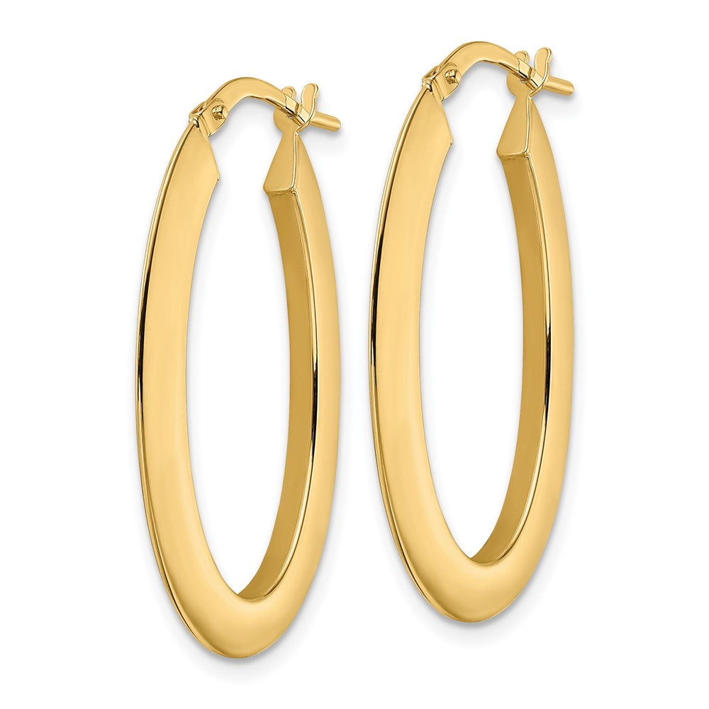 FJC Finejewelers 14 kt Yellow Gold Polished Oval Hoop Earrings 33 x 20 mm