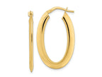 FJC Finejewelers 14 kt Yellow Gold Polished Oval Hoop Earrings 33 x 20 mm