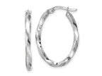 FJC Finejewelers 14 kt White Gold Hoops Polished Oval Hoop Earrings 2.5 x 28 x 20 mm
