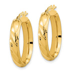 FJC Finejewelers 14 kt Yellow Gold Polished and Twisted Oval Hoop Earrings 25 x 19 mm