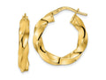FJC Finejewelers 14 kt Yellow Gold Polished Twisted Hoop Earrings 23 x 21 mm