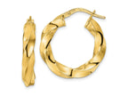 FJC Finejewelers 14 kt Yellow Gold Polished Twisted Hoop Earrings 23 x 21 mm