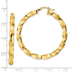 FJC Finejewelers 14 kt Yellow Gold Polished Twisted Hoop Earrings 44 x 42 mm