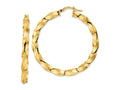 FJC Finejewelers 14 kt Yellow Gold Polished Twisted Hoop Earrings 44 x 42 mm