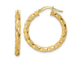 FJC Finejewelers 14 kt Yellow Gold Polished Twisted Hoop Earrings 26 x 25 mm