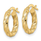 FJC Finejewelers 14 kt Yellow Gold Polished Twisted Hoop Earrings 17 x 15 mm