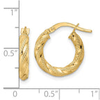 FJC Finejewelers 14 kt Yellow Gold Polished Twisted Hoop Earrings 17 x 15 mm