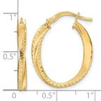 FJC Finejewelers 14 kt Yellow Gold Polished Twisted Oval Hoop Earrings 24 x 19 mm