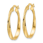 FJC Finejewelers 14 kt Yellow Gold Polished Twisted Oval Hoop Earrings 29 x 22 mm