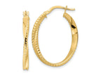 FJC Finejewelers 14 kt Yellow Gold Polished Twisted Oval Hoop Earrings 29 x 22 mm