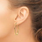 FJC Finejewelers 14 kt Yellow Gold Polished Twisted Oval Hoop Earrings 36 x 25 mm