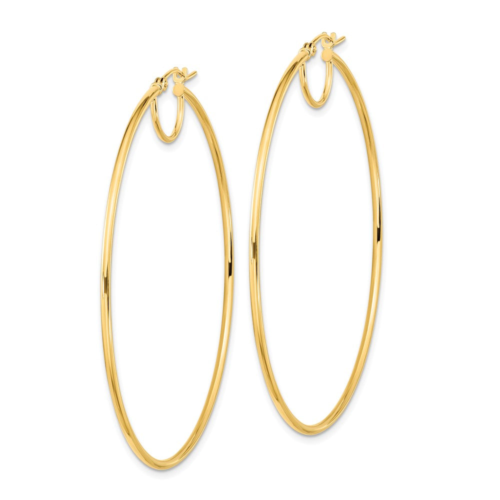 FJC Finejewelers 14 kt Yellow Gold Polished Fancy Hoop Earrings 57 x 54 mm