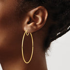 FJC Finejewelers 14 kt Yellow Gold Polished Fancy Hoop Earrings 57 x 54 mm