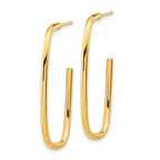 FJC Finejewelers 14 kt Yellow Gold Polished J-Hoop Earrings 36 x 16 mm