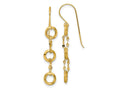FJC Finejewelers 14 kt Yellow Gold Three Circle Dangle Earrings 39 x 6 mm