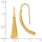 FJC Finejewelers 14 kt Yellow Gold Dangle Polished Wire Hollow Earrings 32 x 6 mm