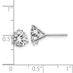 FJC Finejewelers 14 kt White Gold Stud 2.50ct. 7.0mm Round J-K Color Moissanite Earrings 7 mm x 7 mm