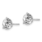 FJC Finejewelers 14 kt White Gold Stud 2.50ct. 7.0mm Round J-K Color Moissanite Earrings 7 mm x 7 mm