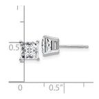 FJC Finejewelers 14 kt White Gold Stud 2.30ct. 6.0mm Princess GHI True Light Moissanite Earrings