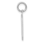 FJC Finejewelers 14 kt White Gold Medium Polished Number 0 Charm 17 x 9 mm