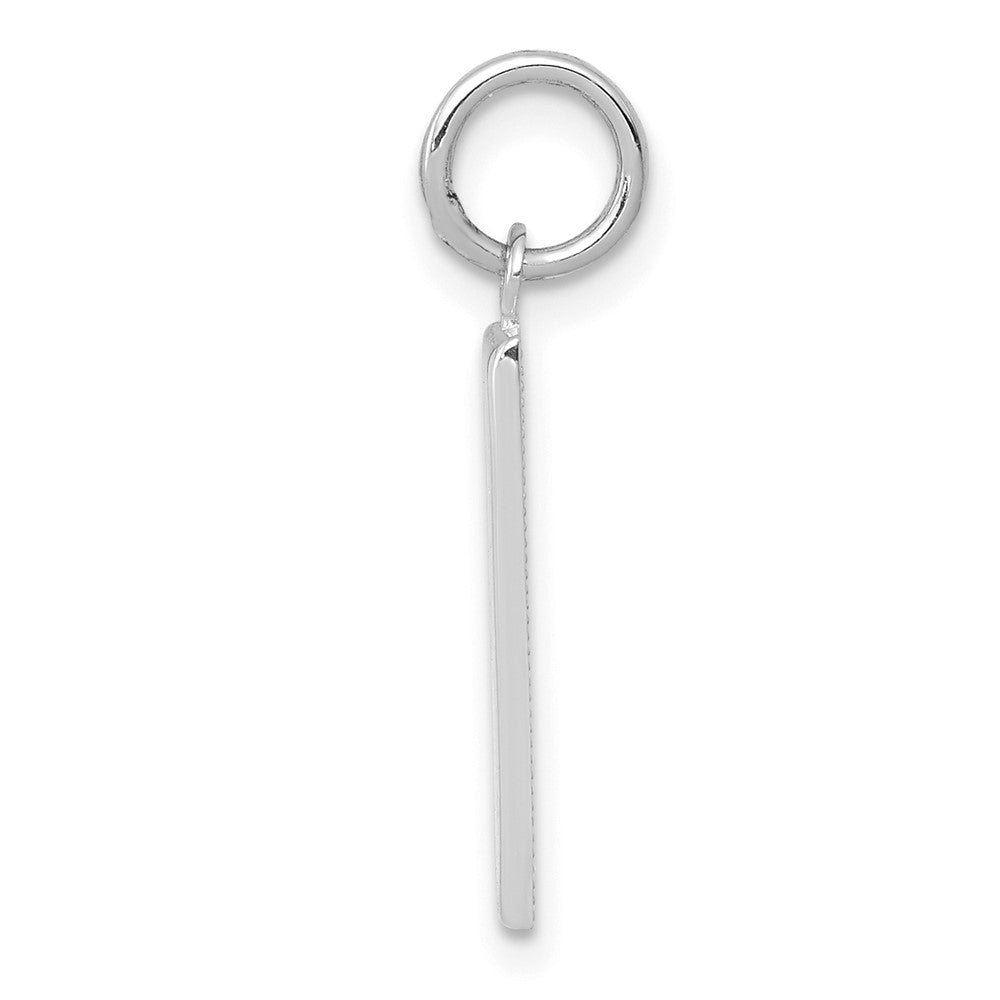 FJC Finejewelers 14 kt White Gold Medium Polished Number 1 Charm 17 x 5 mm