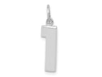 FJC Finejewelers 14 kt White Gold Medium Polished Number 1 Charm 17 x 5 mm