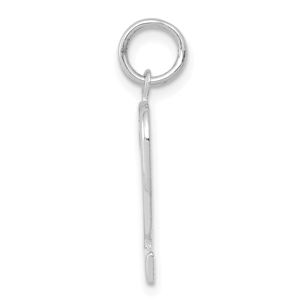 FJC Finejewelers 14 kt White Gold Medium Polished Number 2 Charm 17 x 9 mm
