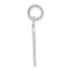 FJC Finejewelers 14 kt White Gold Medium Polished Number 2 Charm 17 x 9 mm